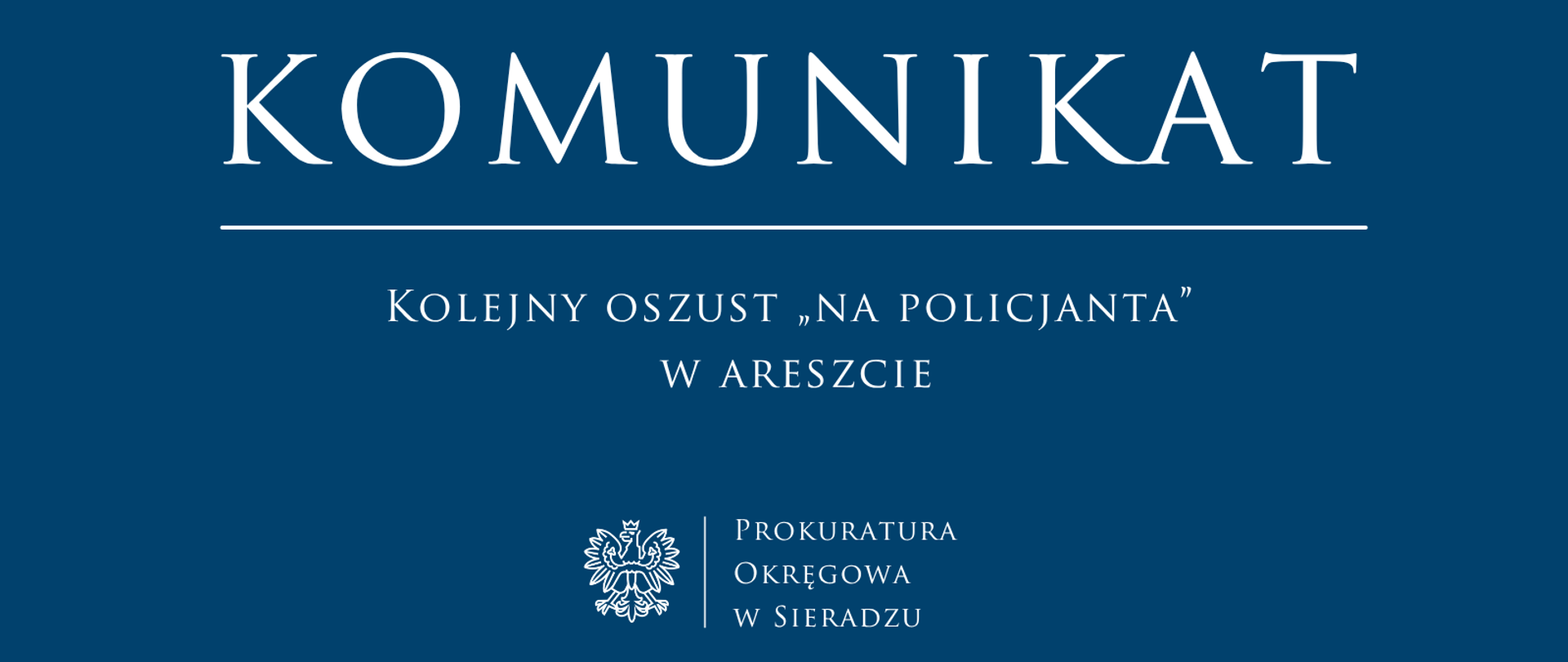 Komunikat prasowy Kolejny oszust „na policjanta” w areszcie