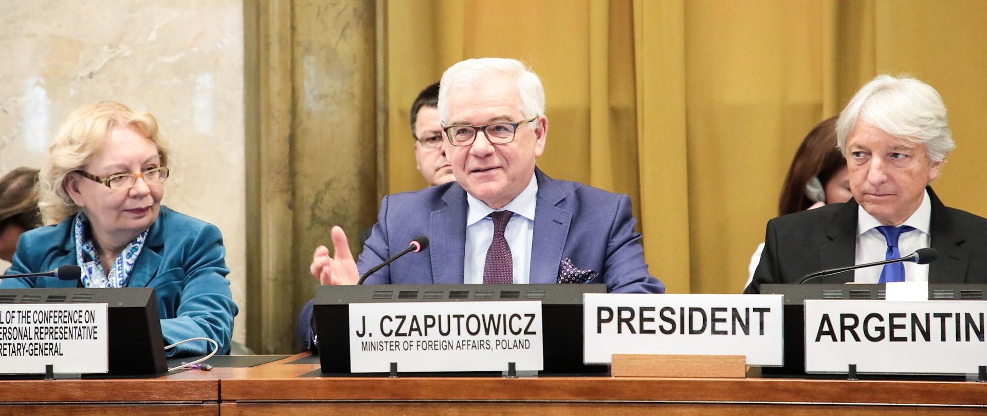 Minister Jacek Czaputowicz is visiting Geneva