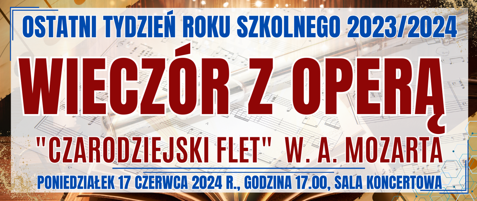 kolorowa ramka wkoło, w tle widoczny flet poprzeczny oraz informacja o wydarzeniu