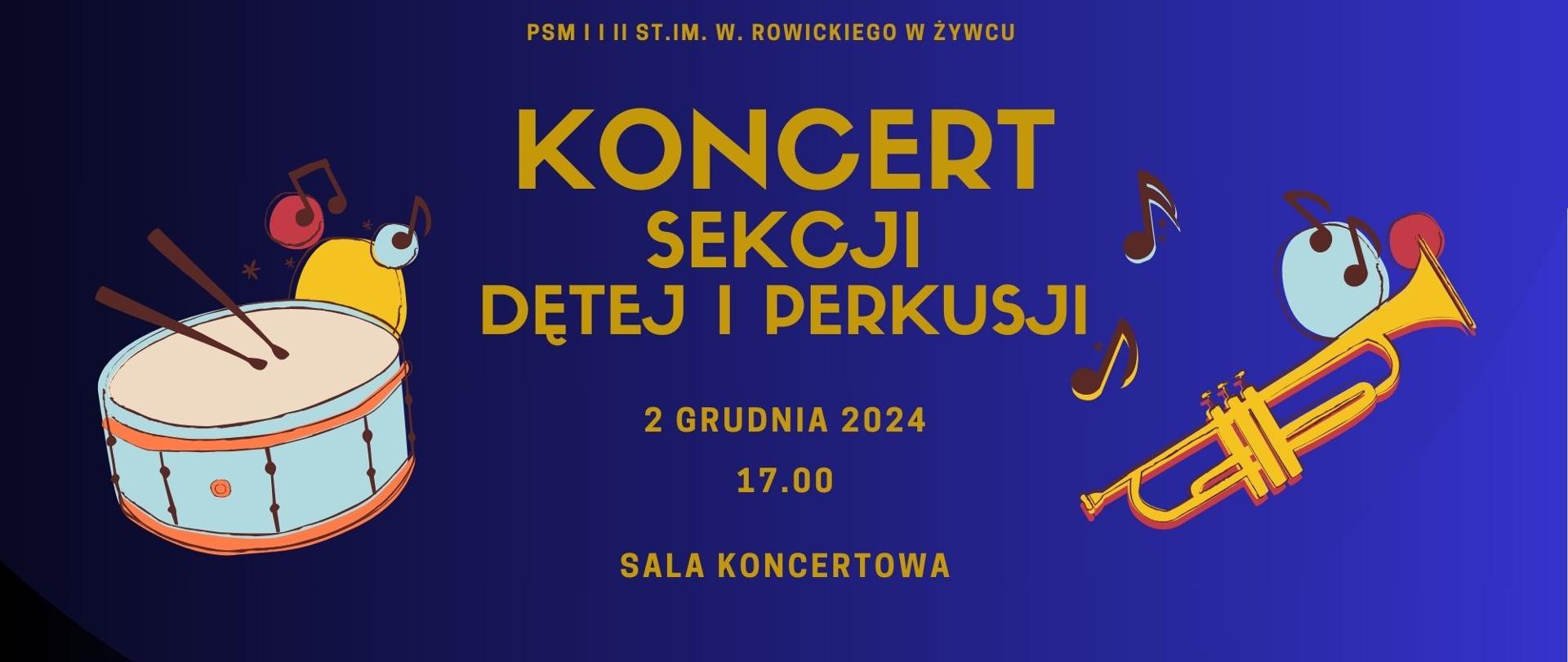 Plakat Koncert sekcji dętej i perkusji