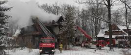 Pożar budynku w Zakopanem przy ul. Jagiellońska.