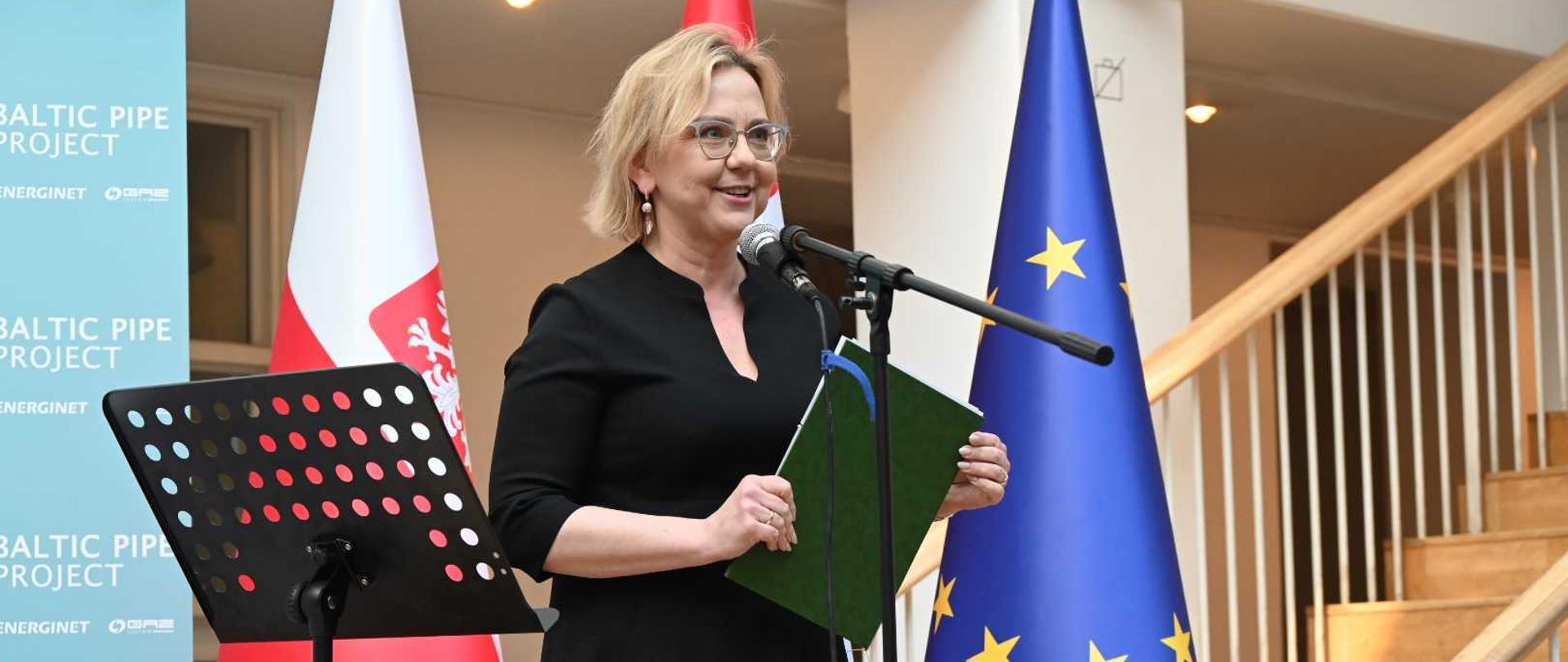 Minister Anna Moskwa w Kopenhadze o strategicznym znaczeniu Baltic Pipe.