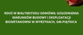 Budowa i eksploatacja biometanowni w Wyrzykach