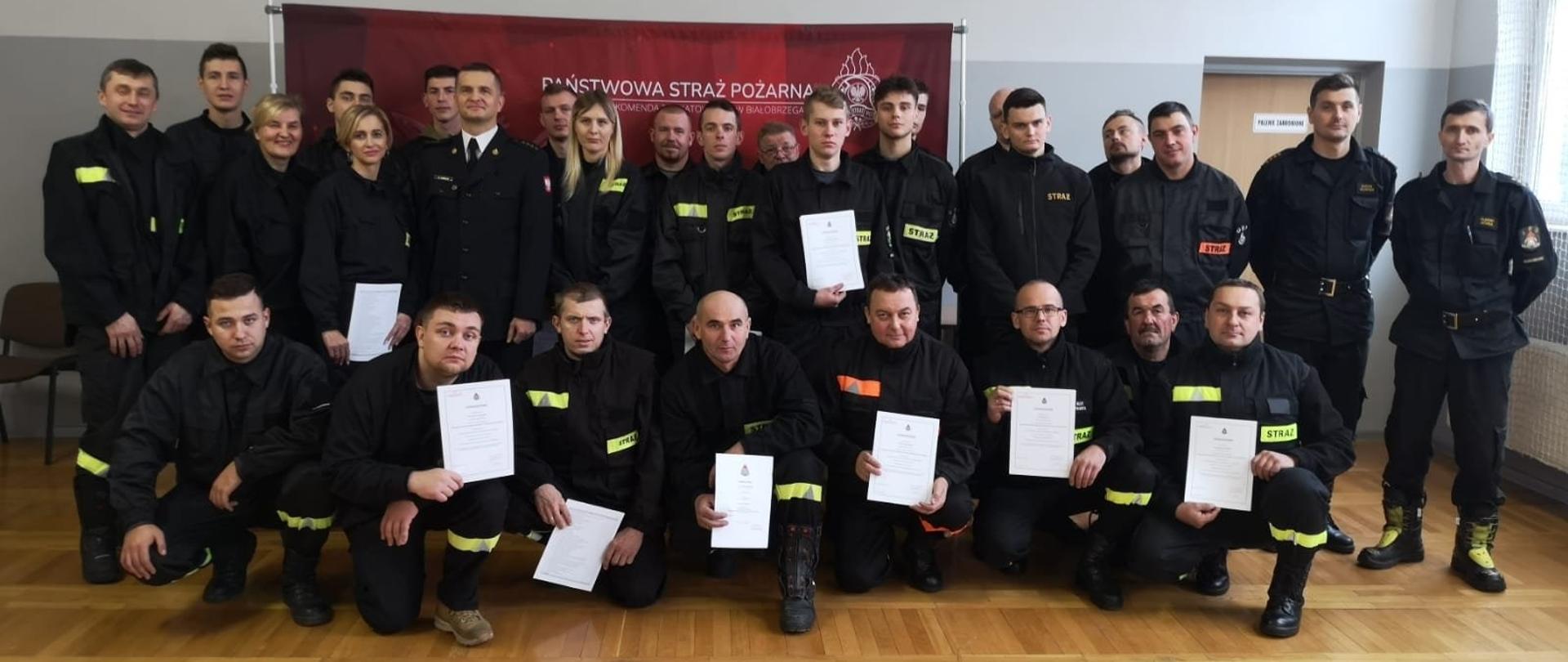 Egzamin szkolenia podstawowego strażaka ratownika Ochotniczej Straży Pożarnej
