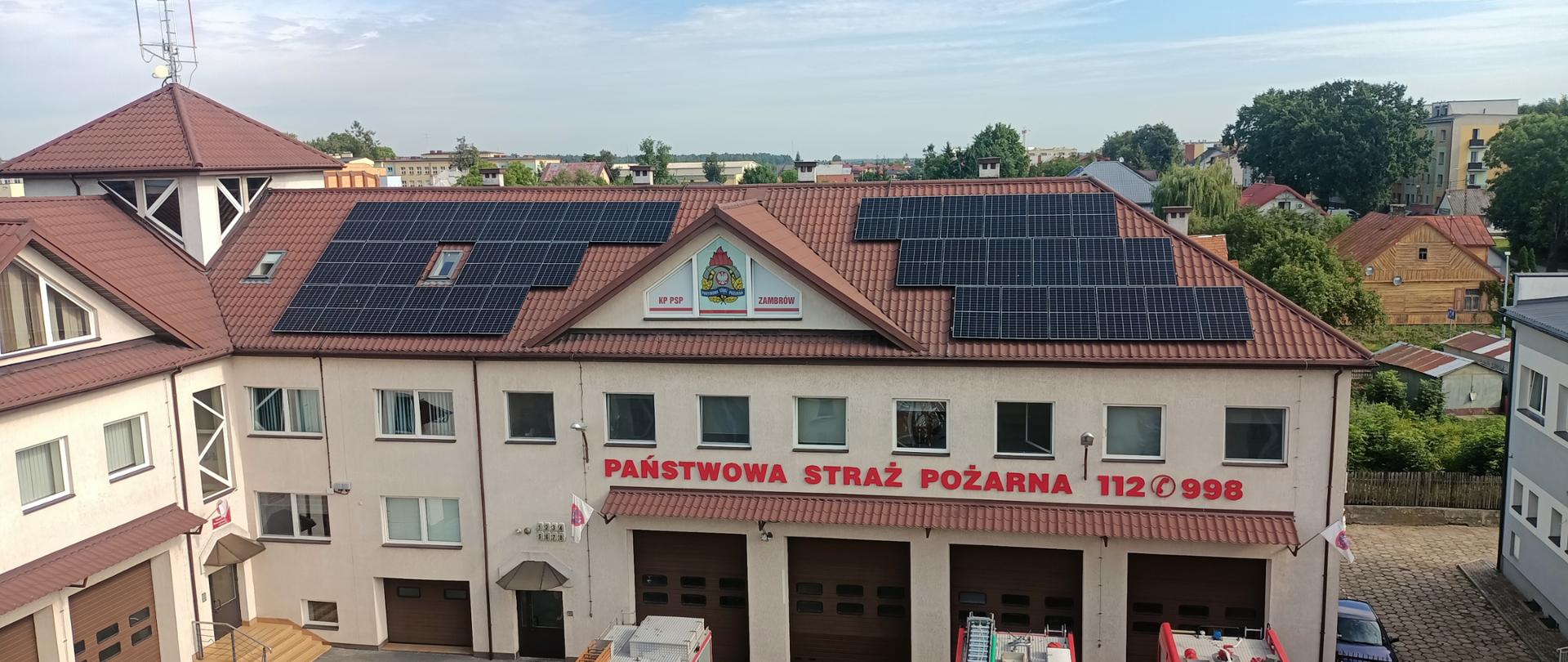 Montaż instalacji fotowoltaicznej w Komendzie Powiatowej PSP w Zambrowie