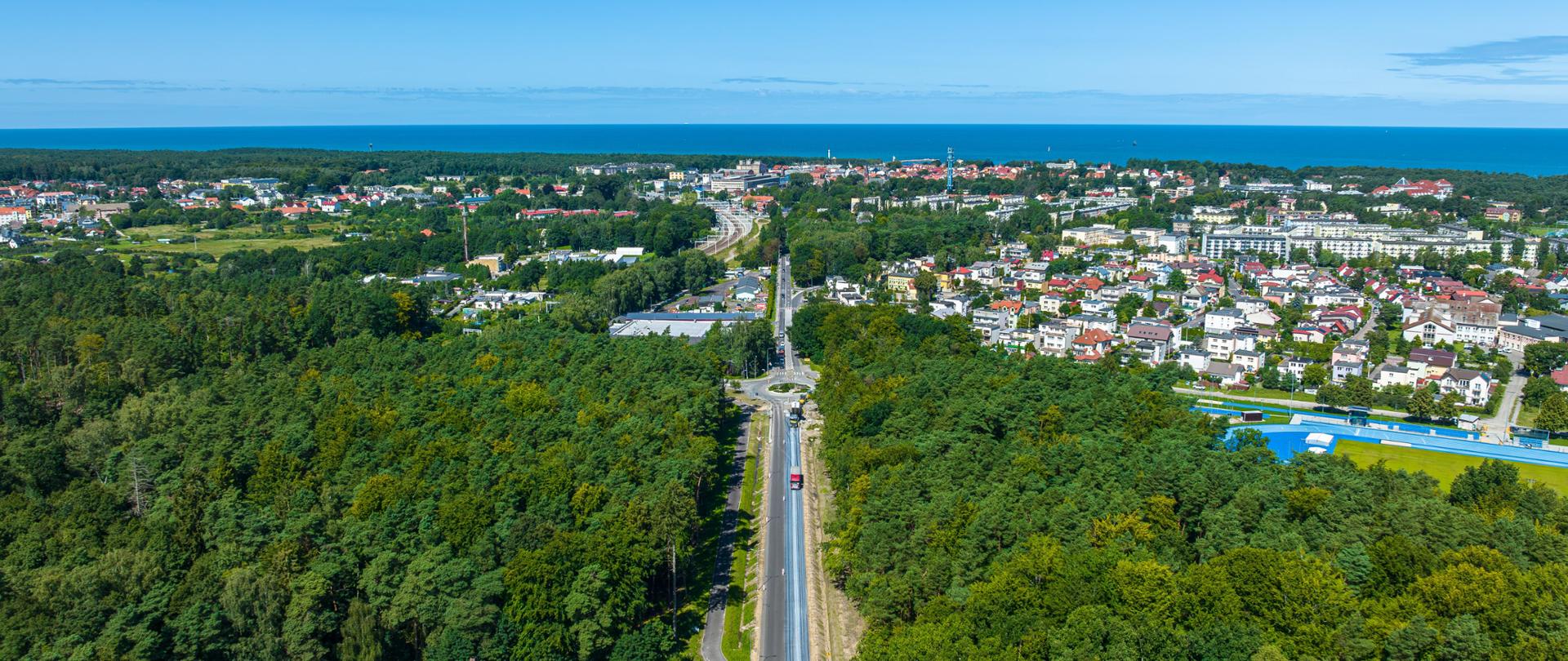 Widok na DK21 ze Słupska do Ustki