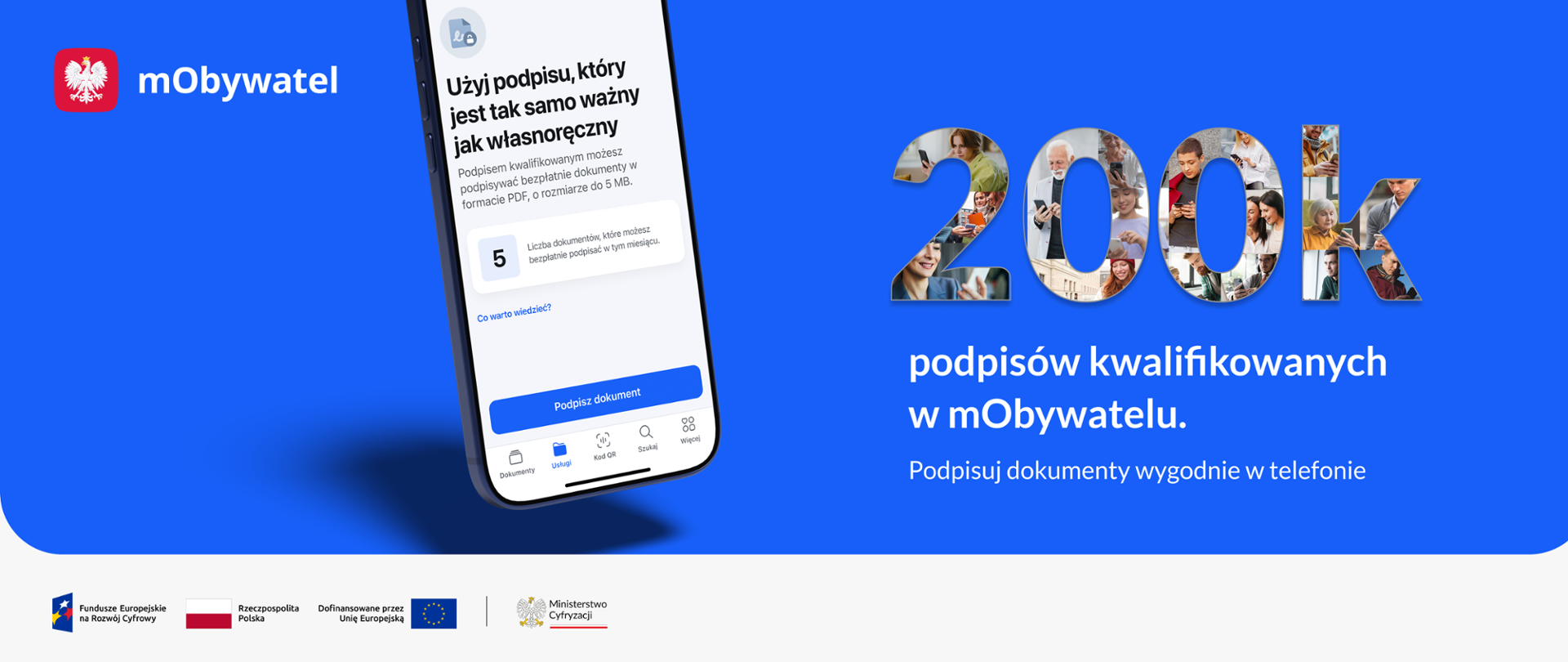 200 tysięcy podpisów kwalifikowanych w mObywatelu