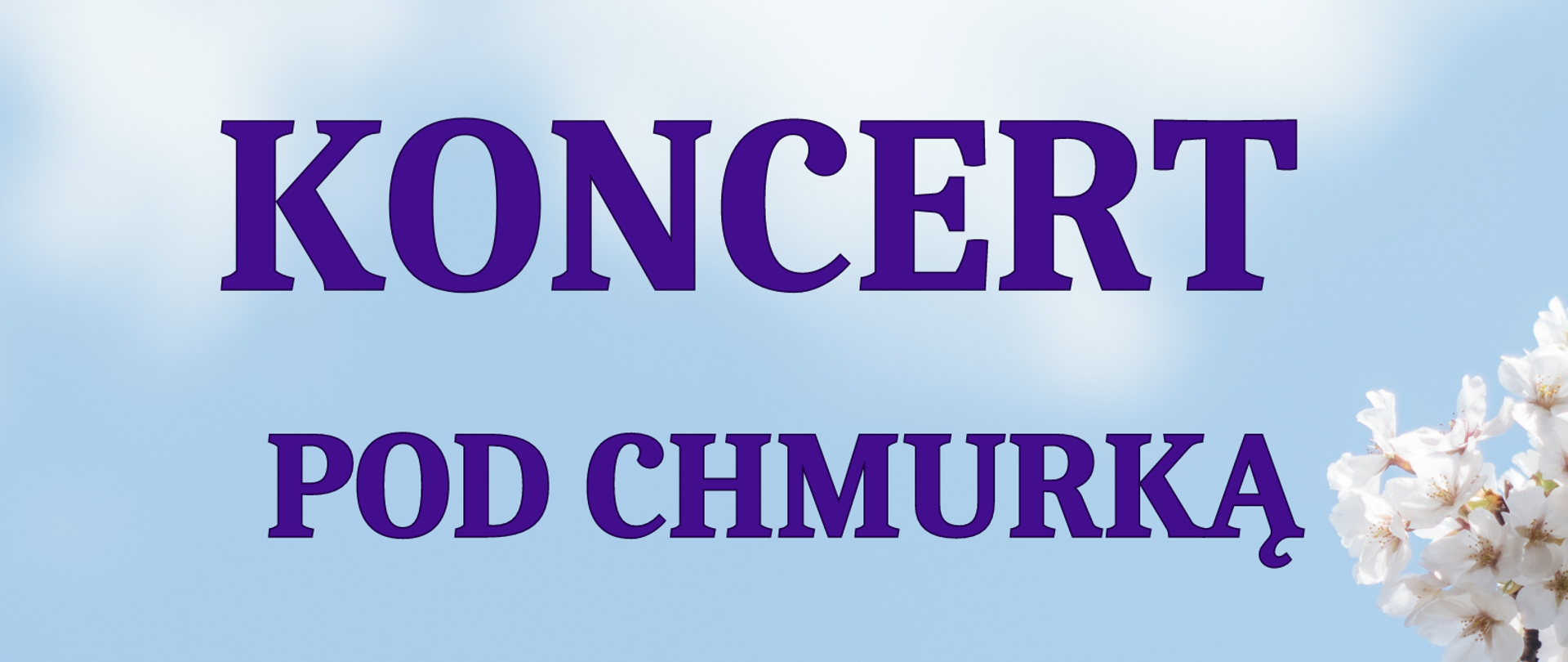 Opis koncertu klasy wiolonczeli na tle białych kwiatów.