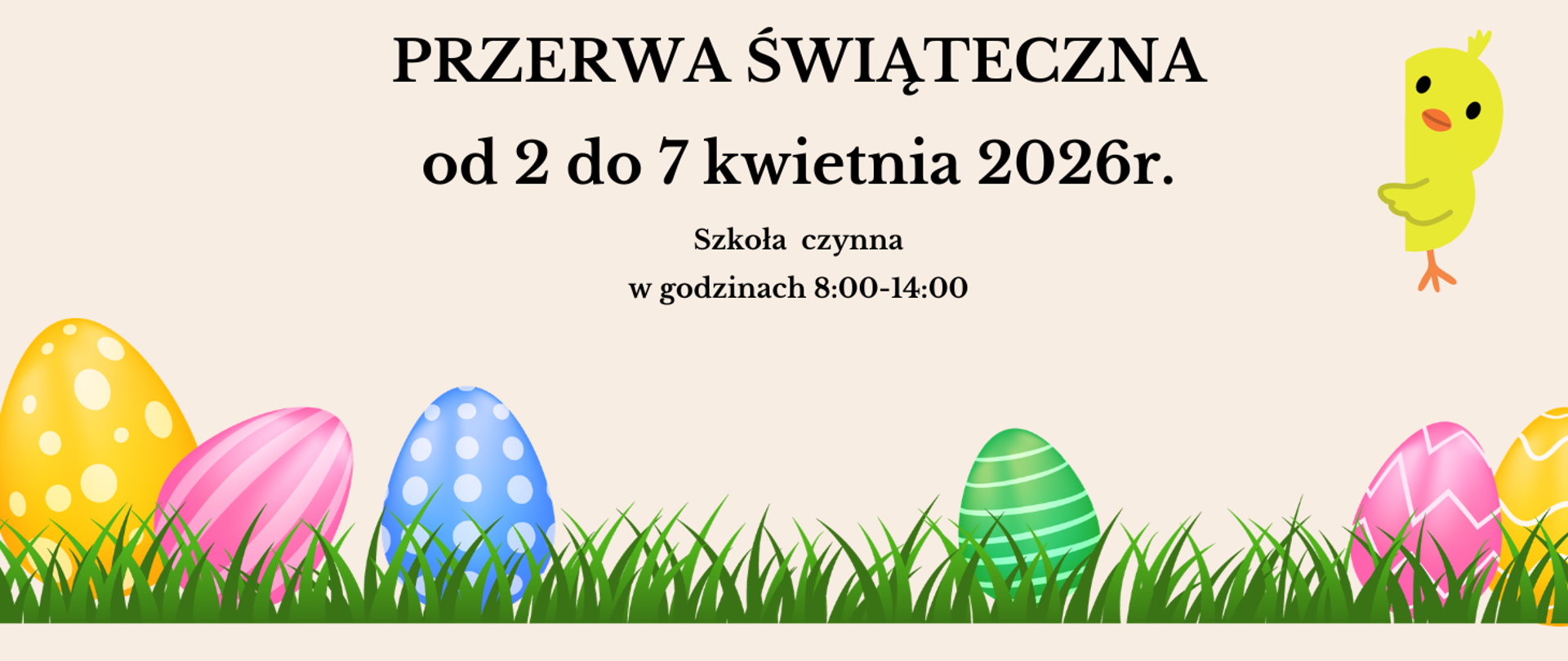 Baner na jasnym tle z motywem wielkanocnym