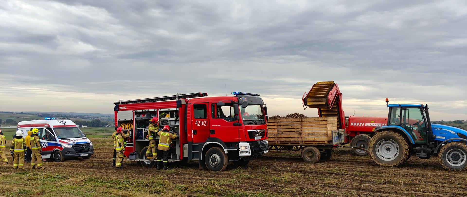 Wypadek podczas prac polowych w Szarbii Zwierzynieckiej