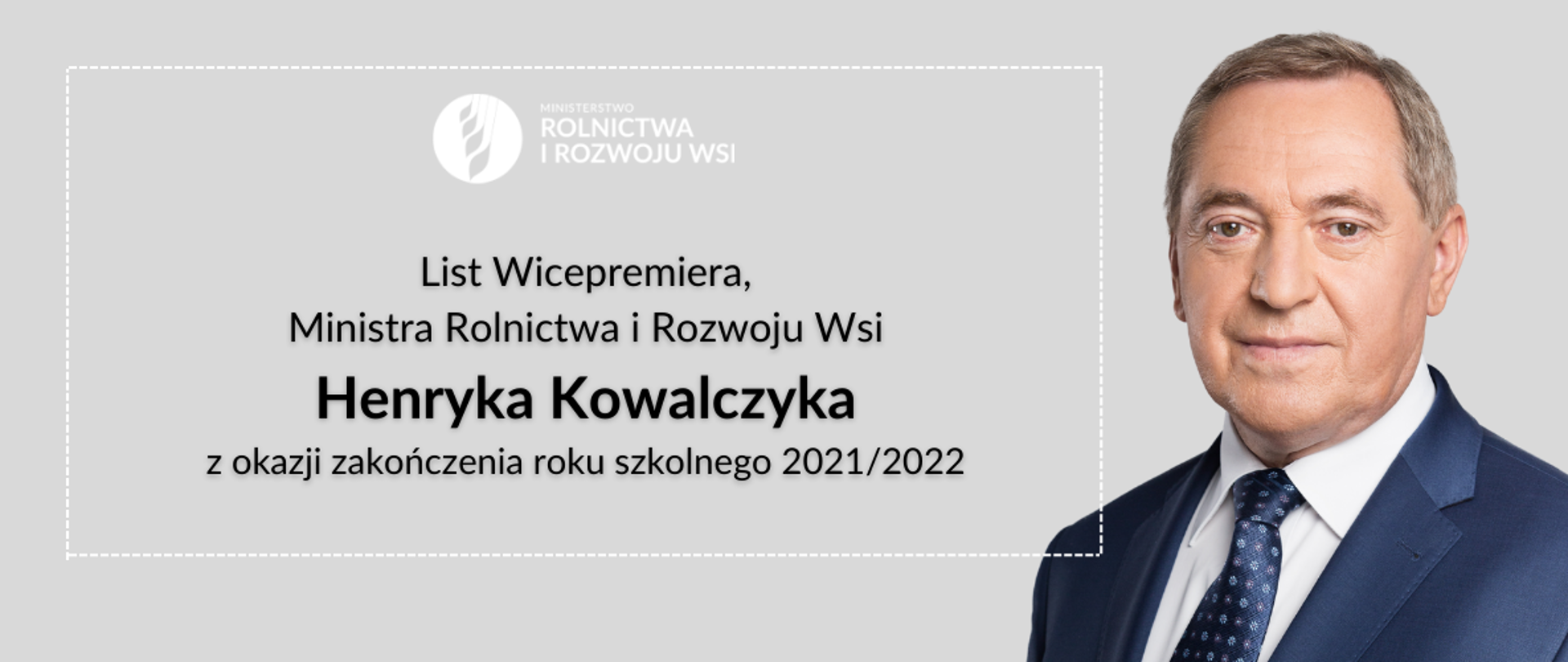 Wicepremier. minister rolnictwa i rozwoju wsi Henryk Kowalczyk