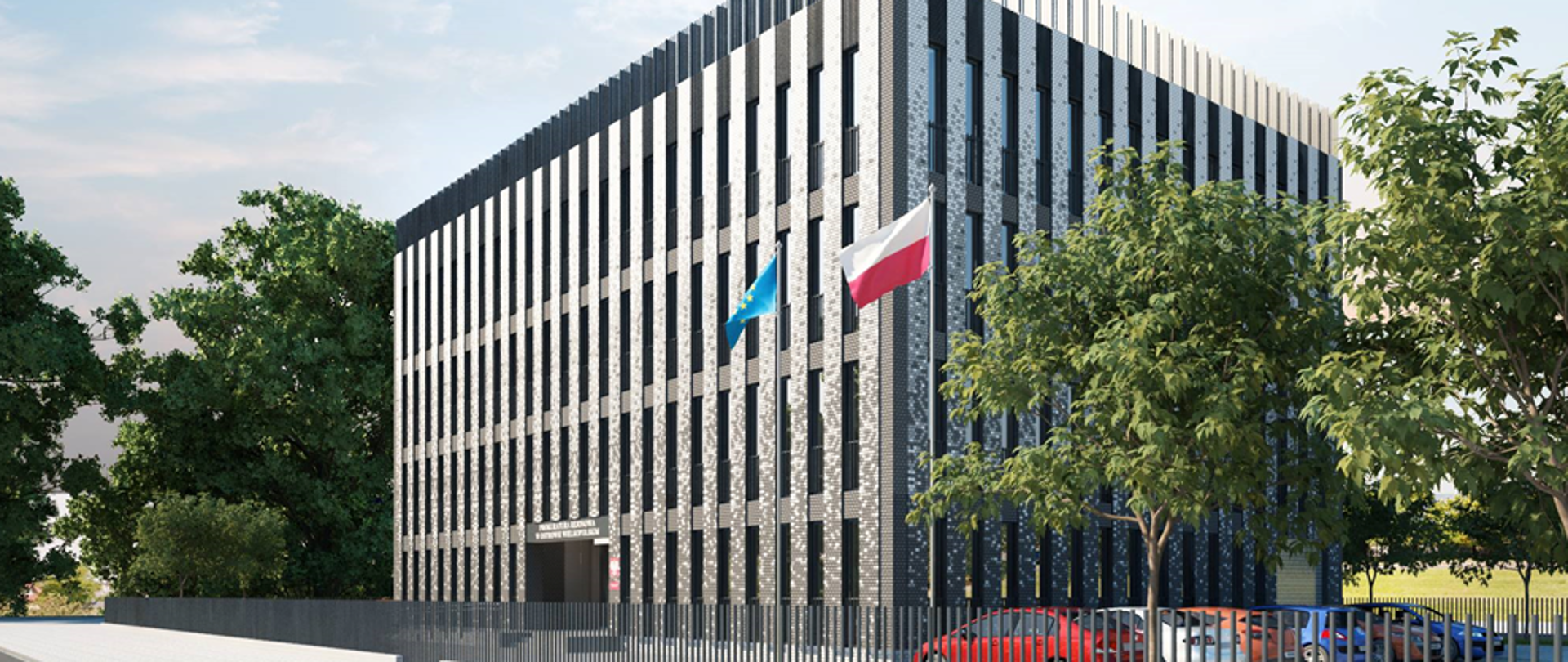 Obrazek przedstawia zaprojektowany budynek z zewnątrz