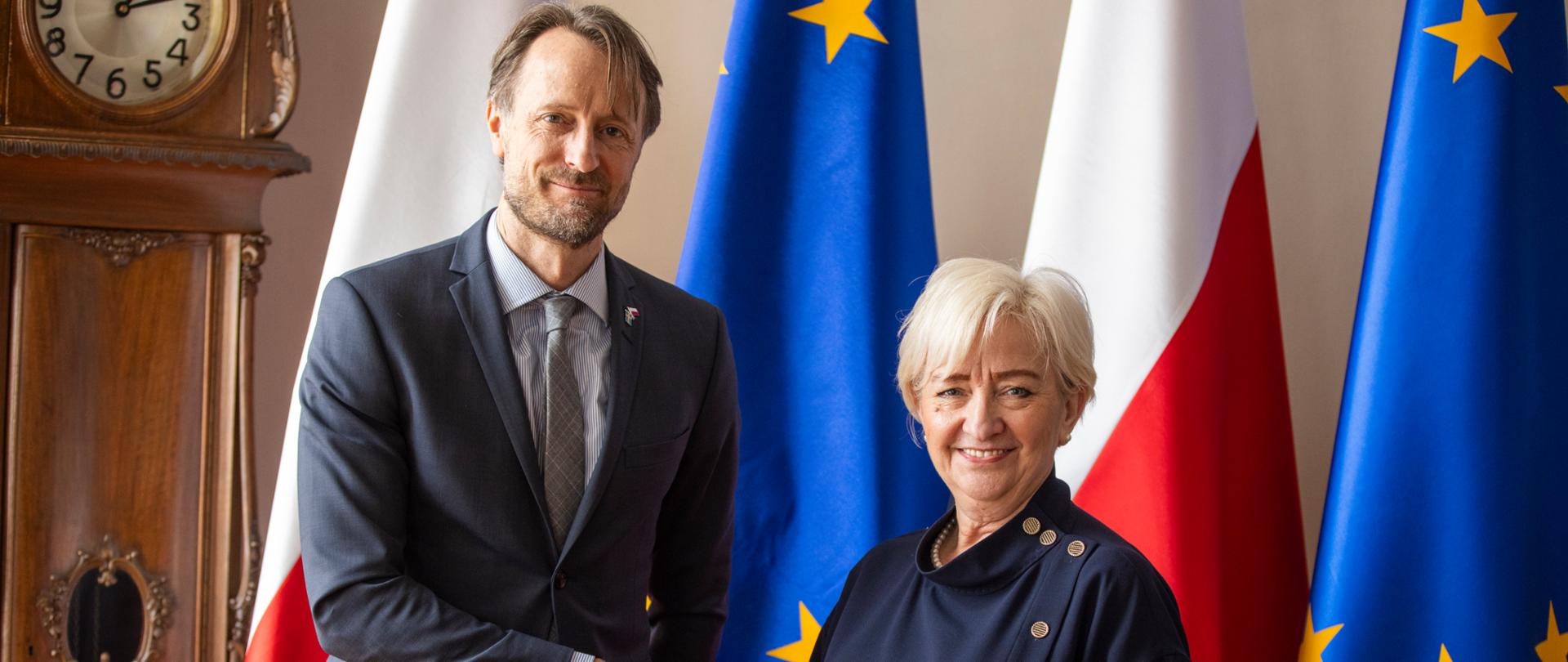 Gościem wojewody łódzkiego Doroty Ryl był ambasador Szwecji w Polsce - Andreas von Beckerath