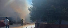 Pożar zabudowań gospodarczych w miejscowości Łapsze Niżne 