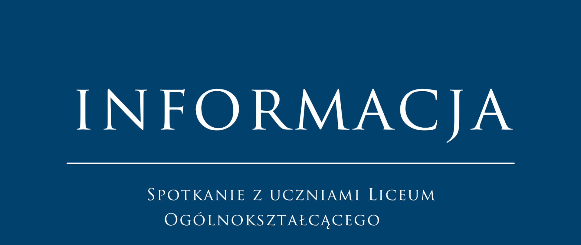 Spotkanie z uczniami Liceum Ogólnokształcącego