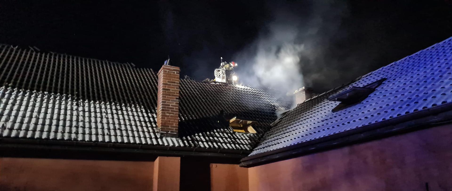 Pożar poddasza budynku mieszkalnego w miejscowości Małujowice