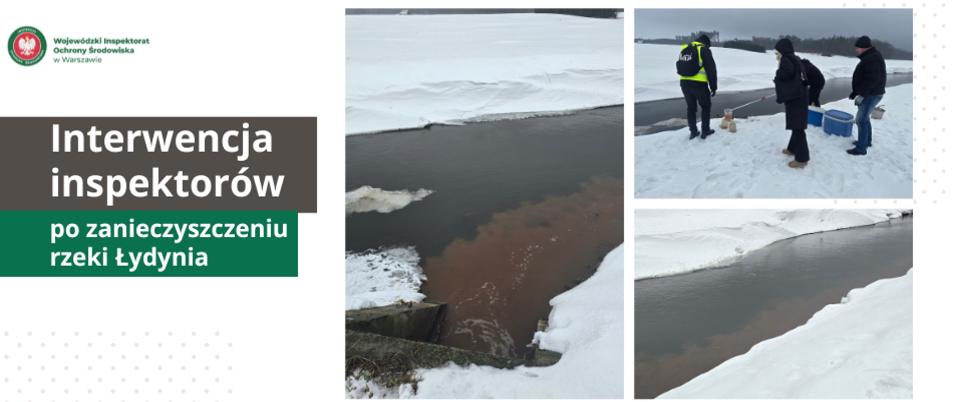 Zanieczyszczenie rzeki Łydynia u wylotu kolektora