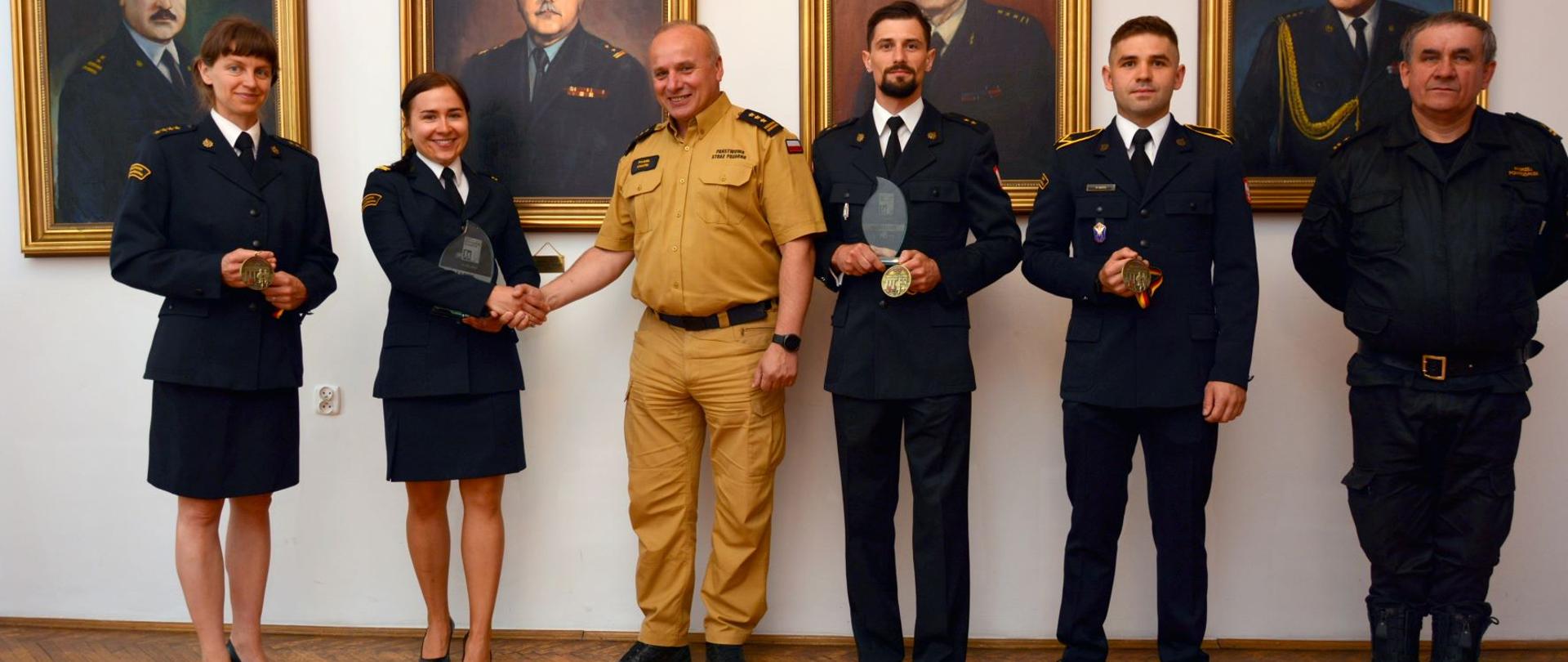 strażacy KM PSP na spotkaniu z KM PSP w Krakowie