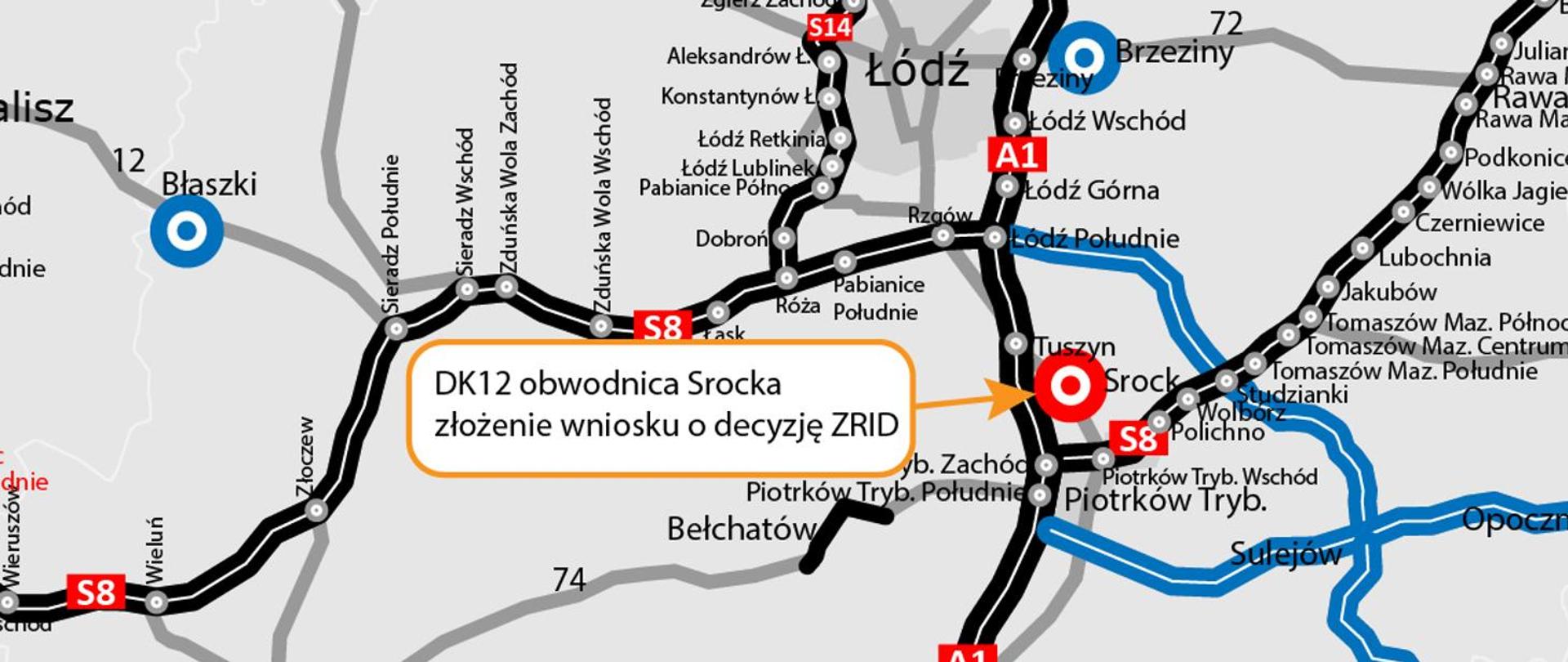 mapa z lokalizacją inwestycji