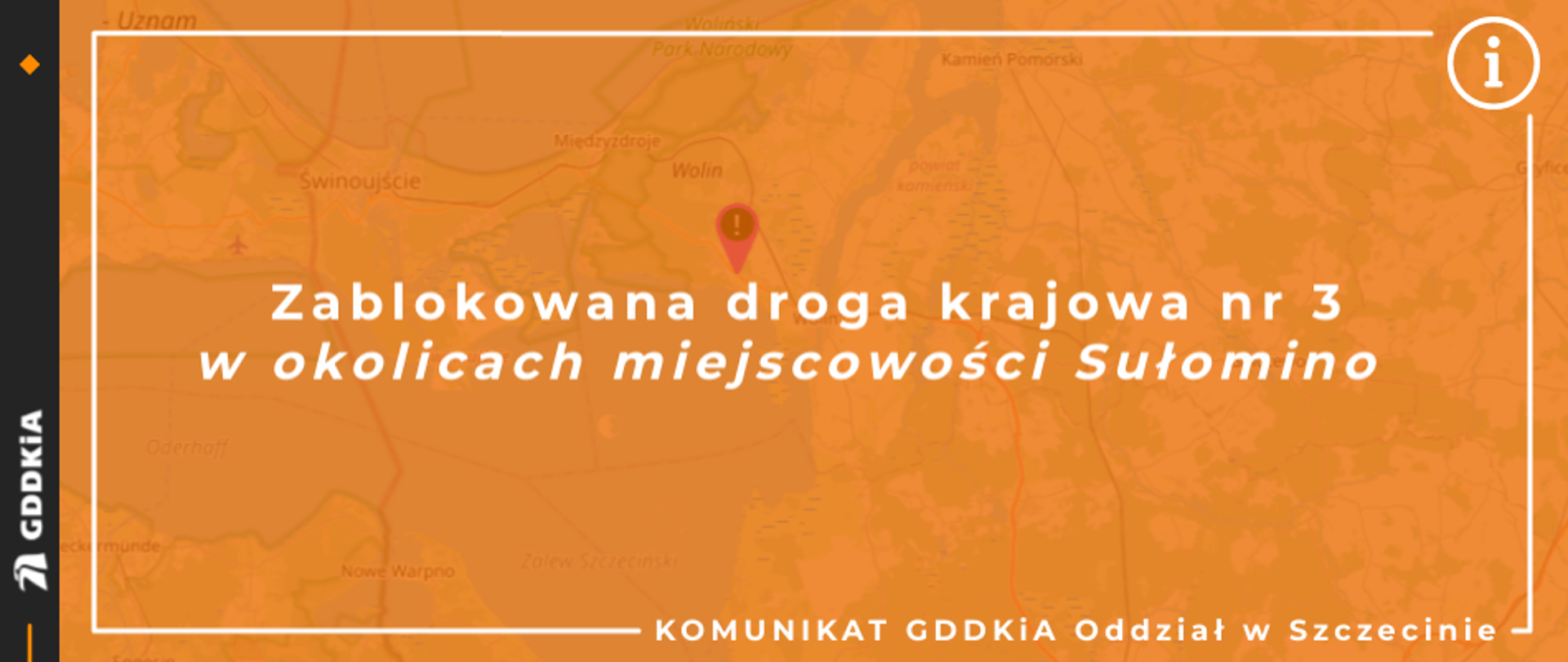 Zablokowana droga krajowa nr 3 – pojazd nienormatywny uszkodził konstrukcję budowanego wiaduktu