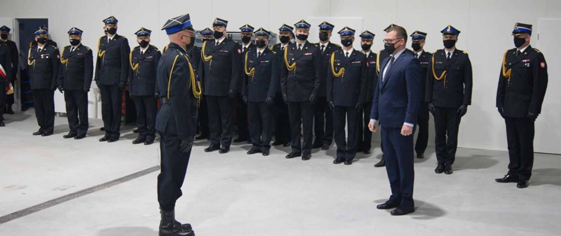 Komenda Powiatowa PSP w Sławnie – otwarcie nowo wybudowanej hali garażowej oraz wprowadzenie do podziału bojowego samochodów pożarniczych 