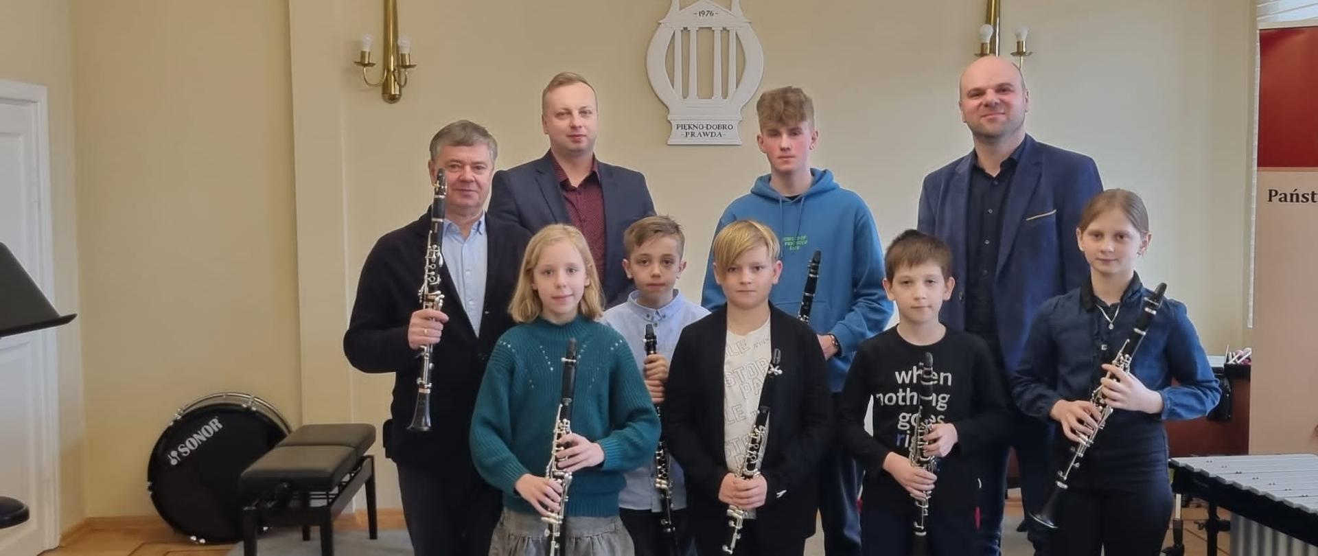 Uczestnicy warsztatów klarnetowych.