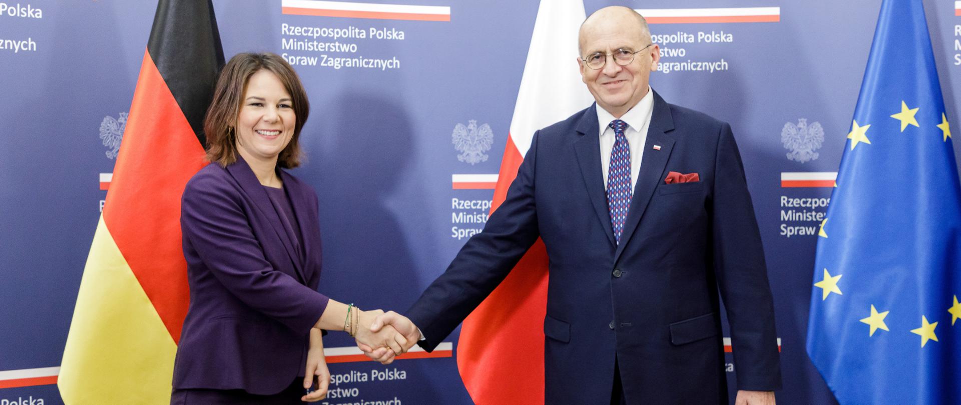 Powitanie minister spraw zagranicznych Republiki Federalnej Niemiec Annaleny Baerbock