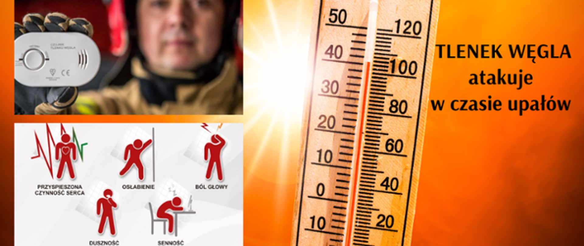 Strażacy rekordowo często wyjeżdżali do interwencji związanych z emisją tlenku węgla w mieszkaniach i domach – przyczyną upał