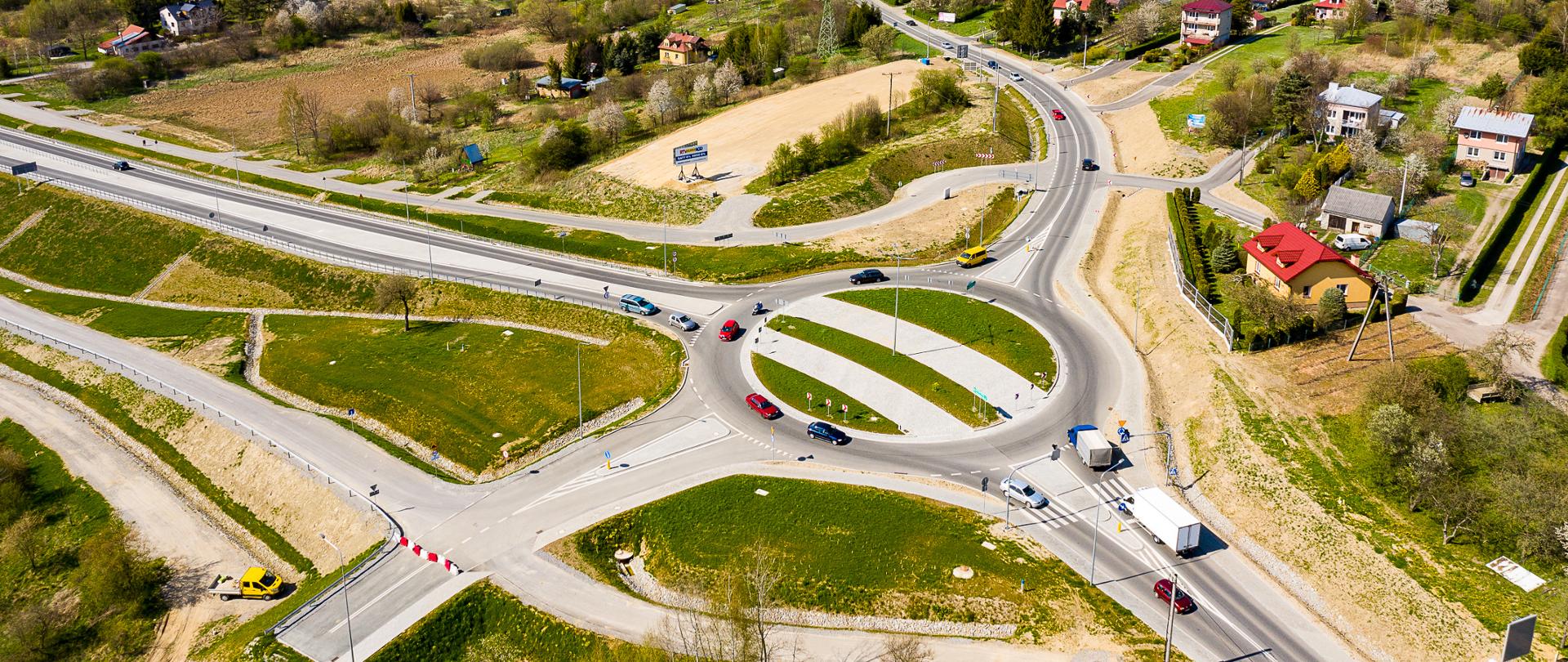 Rondo na drodze krajowej w Sanoku