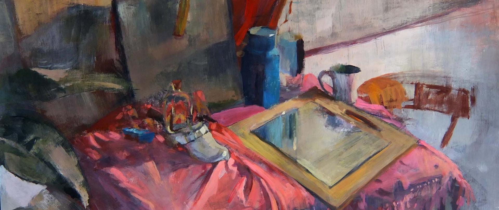 Obraz martwej natury z pracowni malarstwa