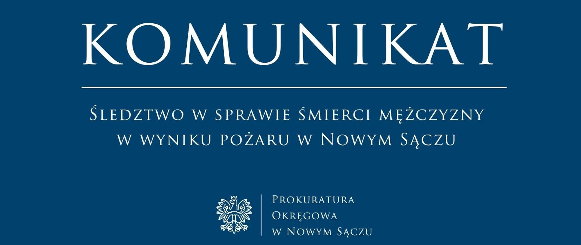 śledztwo w sprawie śmierci mężczyzny