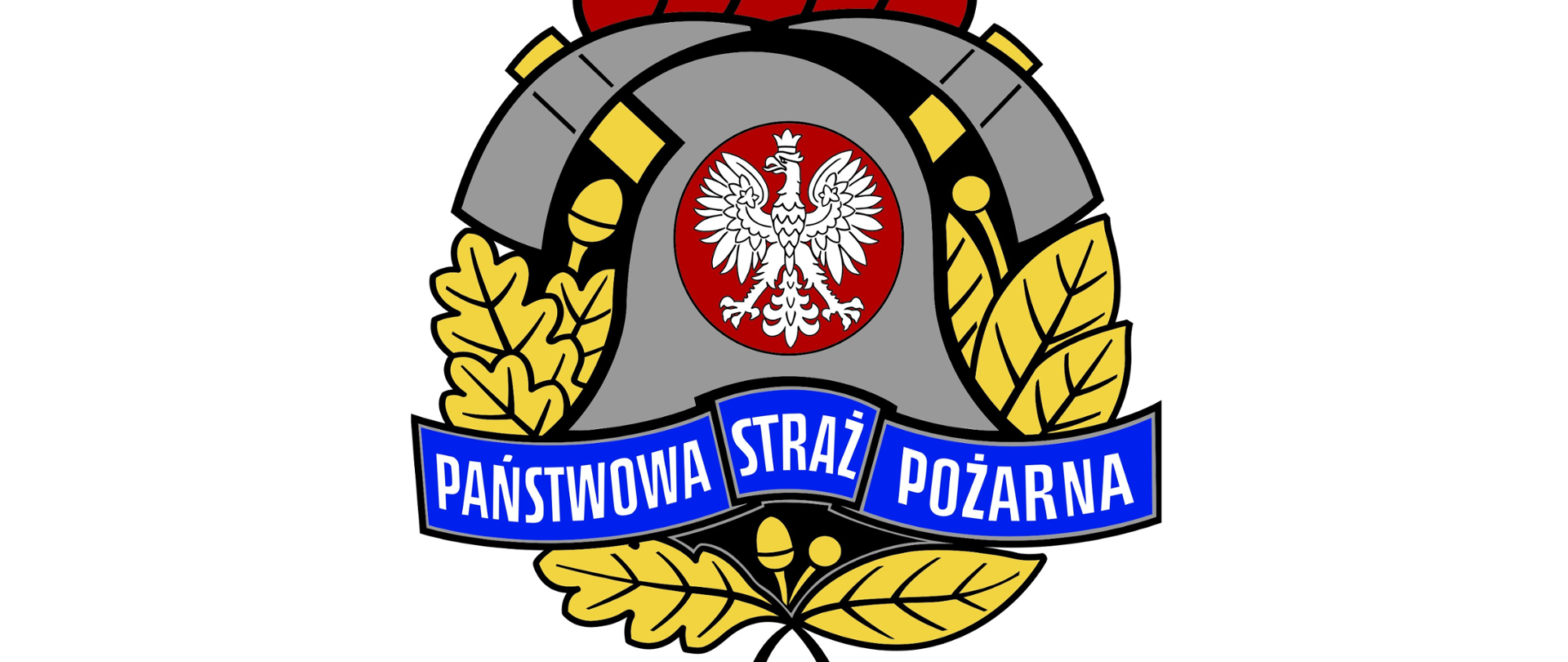 Hełm strażacki z orłem po środku