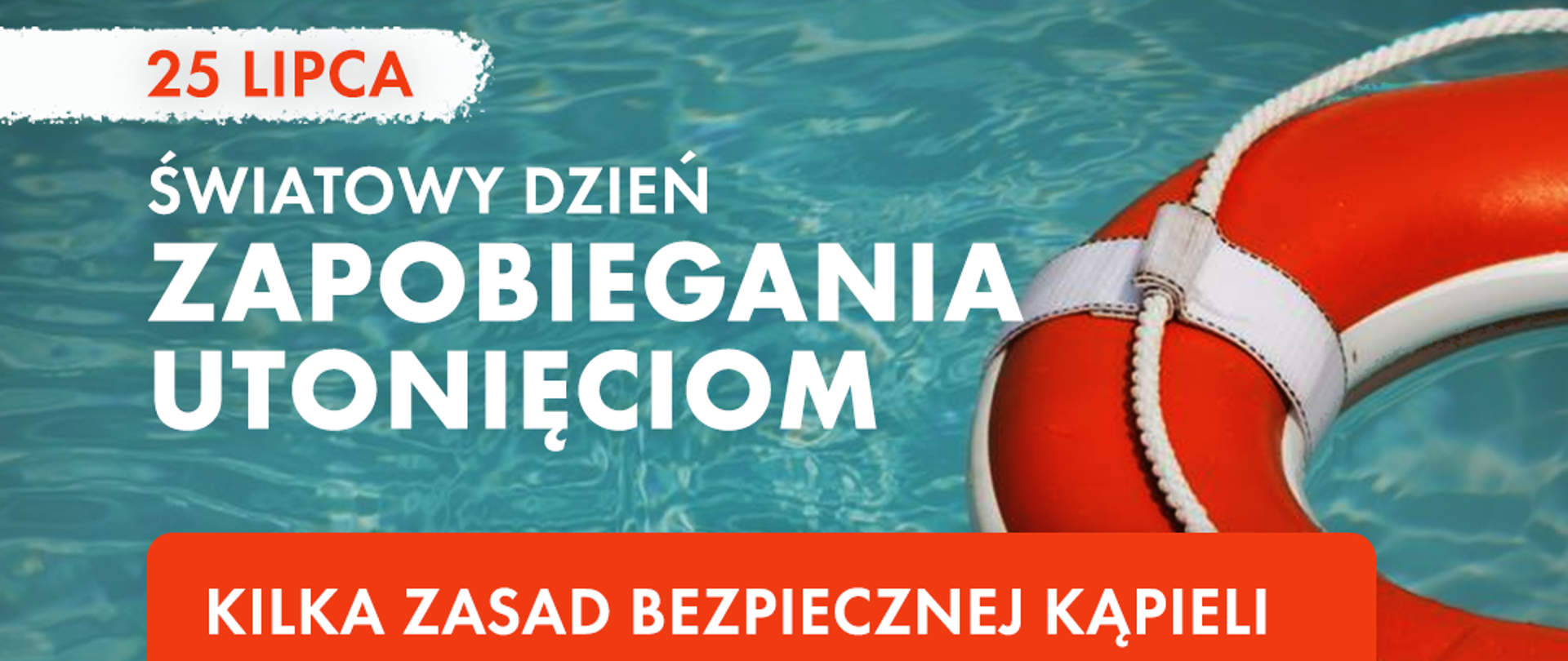 Koło ratunkowe pływające po powierzchni wody