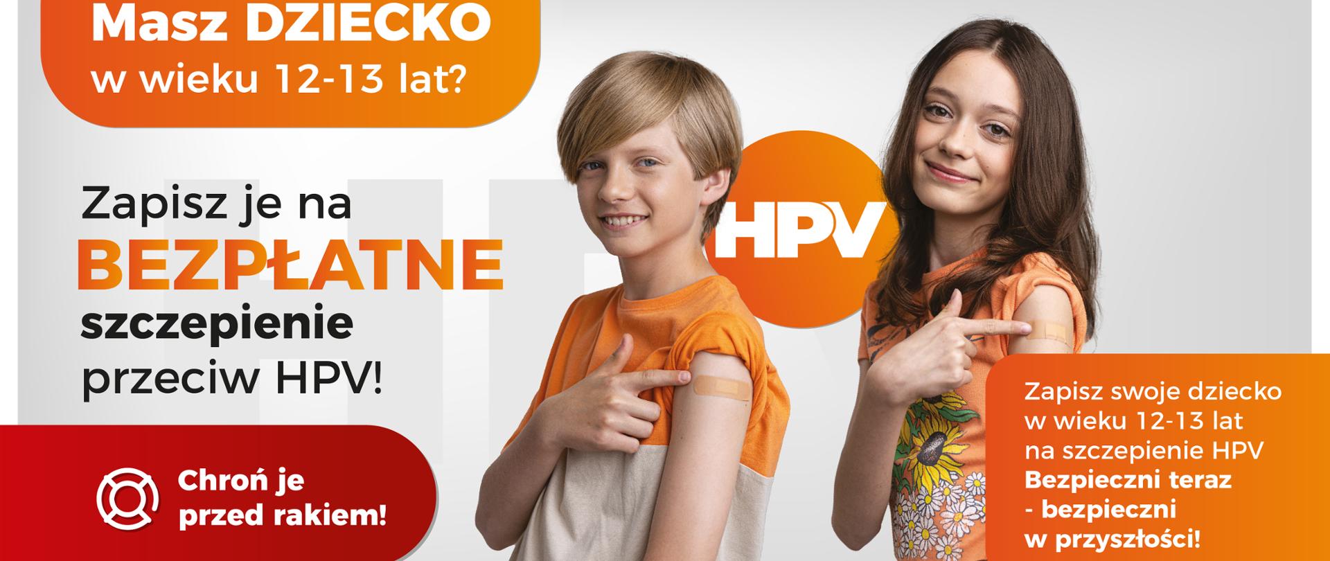 Plakat promujący szczepienia przeciw HPV