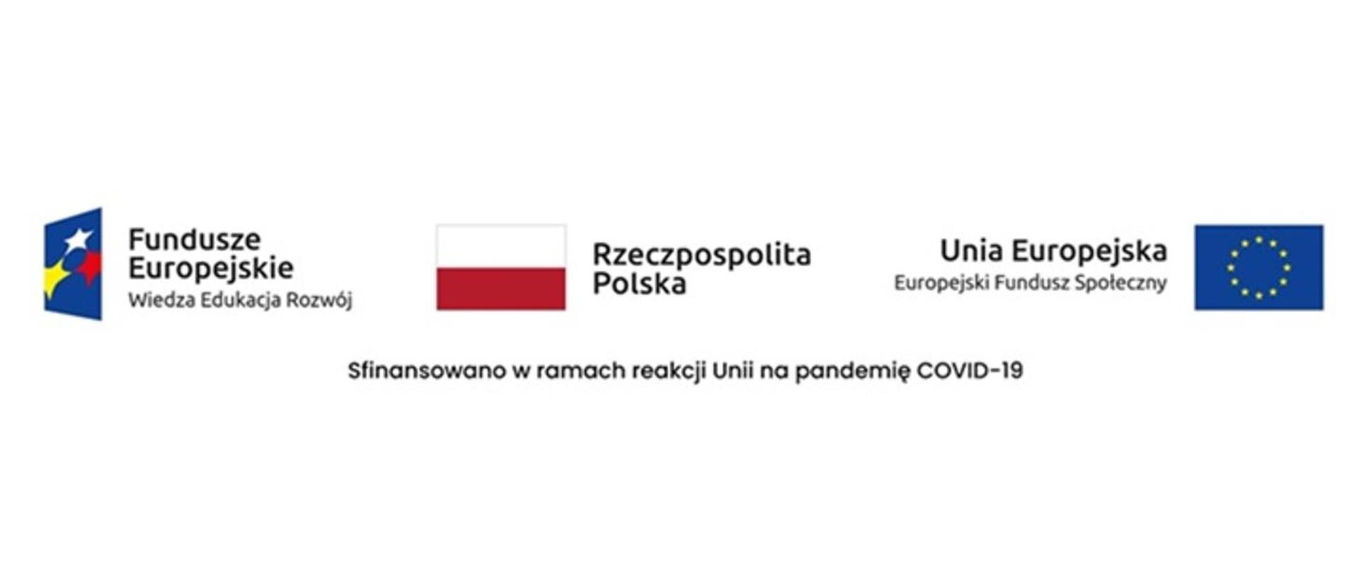 Baner z oznaczeniem funduszy europejskich, flagi RP i UE