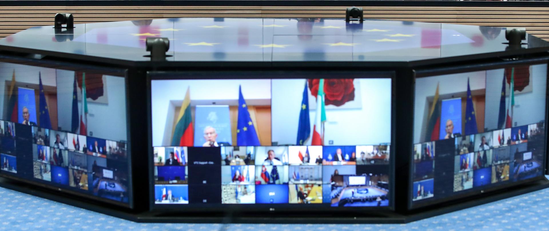 08.06.2020., Zagreb - U Nacionalnoj i sveucilisnoj knjiznici ministar vanjskih i europskih poslova, Gordan Grlic Radman, odrzao je videokonferenciju "FAC Developement" s ministrima drzava clanica Europske unije. Photo: Igor Kralj/PIXSELL/EU2020HR