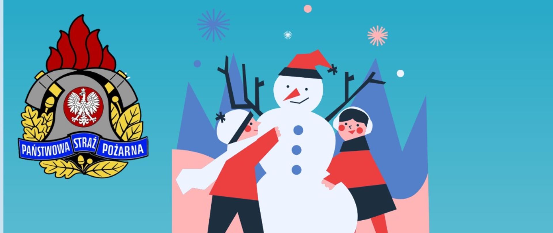 Na zdjęciu - Plakat akcji prewencyjnej - Bezpieczne ferie