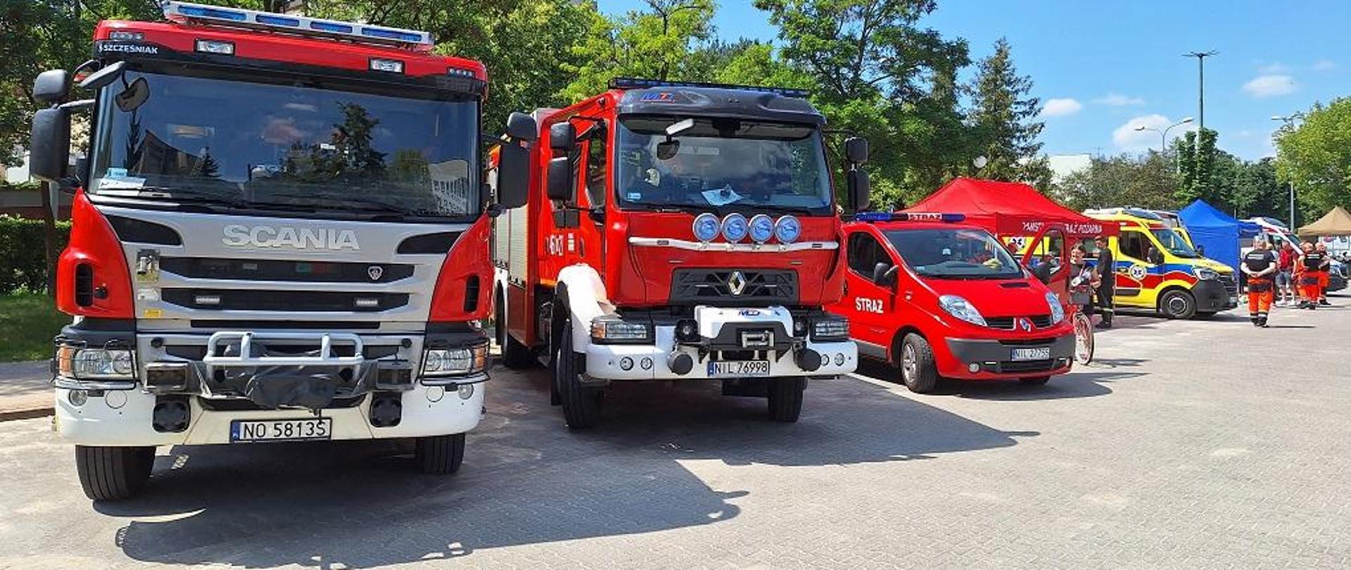 Wozy bojowe iławskich strażaków. 