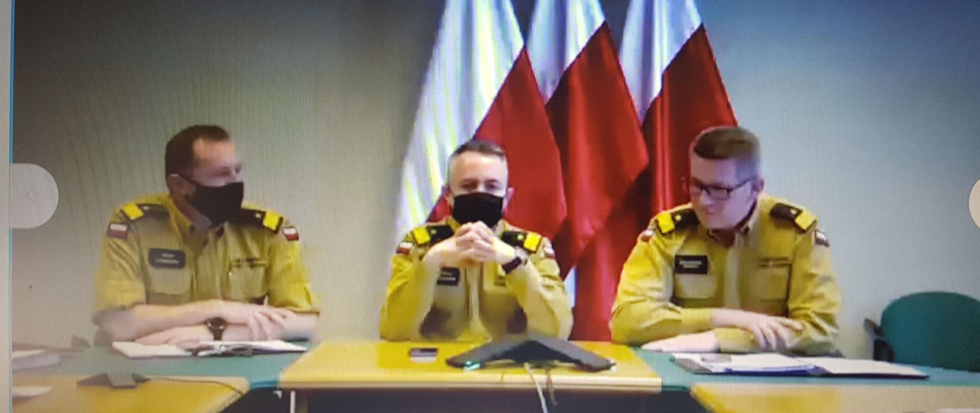Wideokonferencja z Komendantem Głównym PSP