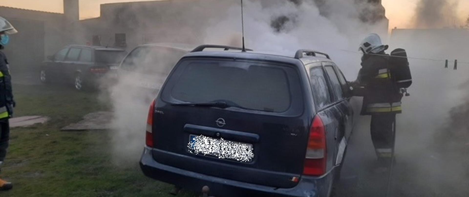 Pożar samochodu osobowego w Strzelnie Klasztornym