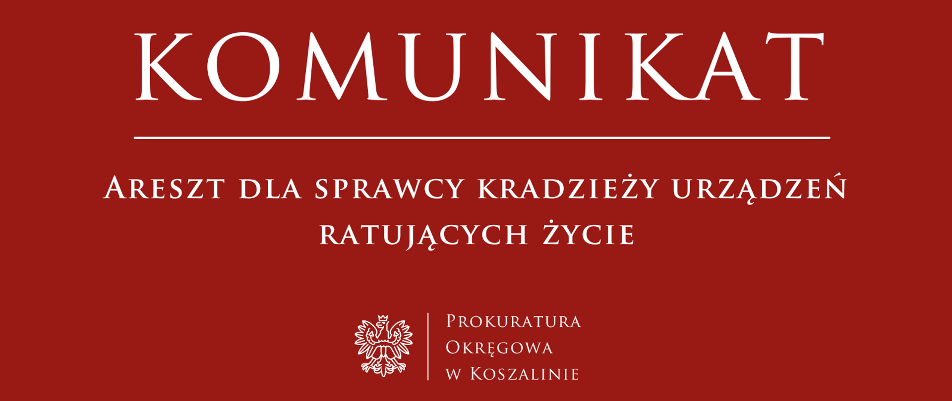 Areszt dla sprawcy kradzieży urządzeń ratujących życie