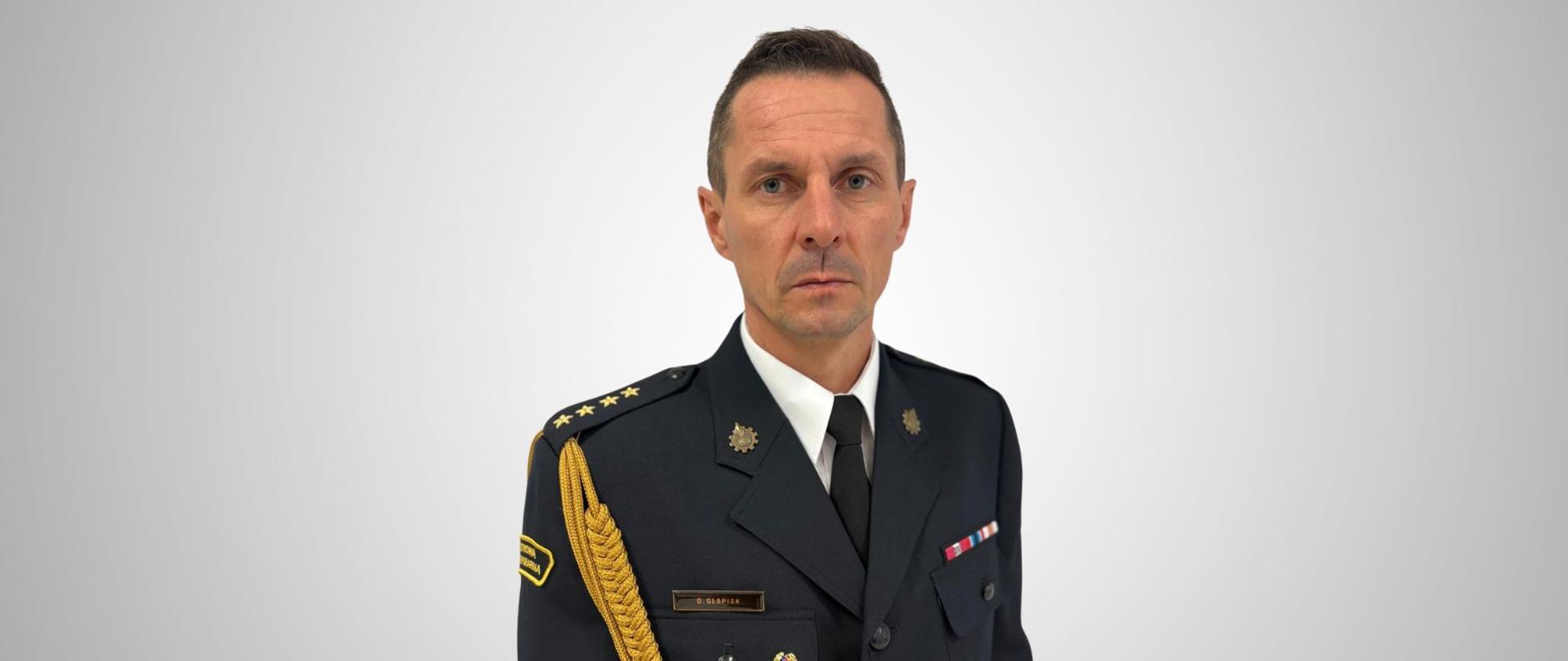 st. kpt. Damian Glapiak - Komendant Powiatowy PSP w Wolsztynie