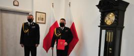Pomorski Komendant Wojewódzki PSP wręcza awans Komendantowi Powiatowemu PSP w Kwidzynie