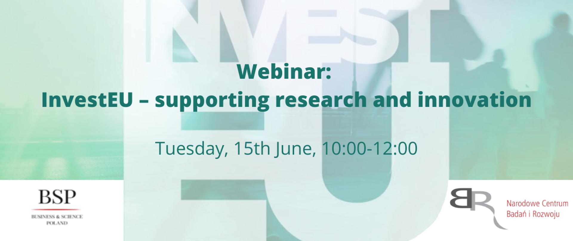 InvestEU – supporting research and innovation