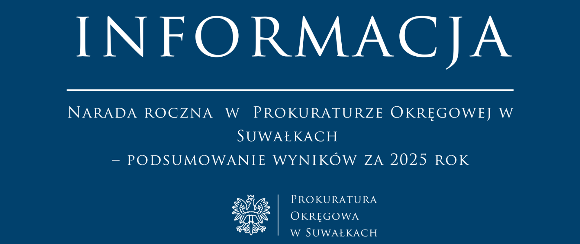 Narada roczna w Prokuraturze Okręgowej w Suwałkach – podsumowanie wyników za 2025 rok