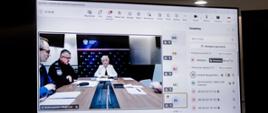 Ekran - spotkanie z dyrektorami szkół dotyczące bezpieczeństwa 