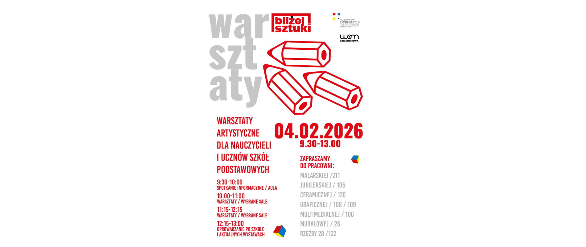 Bliżej sztuki - warsztaty artystyczne dla nauczycieli i uczniów szkół podstawowych