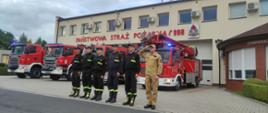 Uroczysta zbiórka strażaków JRG z okazji 79 rocznicy wybuchu Powstania Warszawskiego