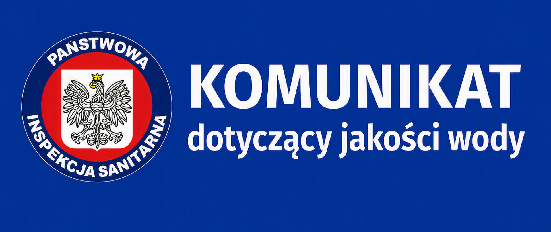 Komunikat dotyczący jakości wody