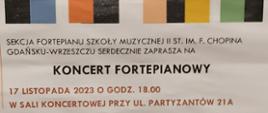 Koncert sekcji fortepianu SM IIst.